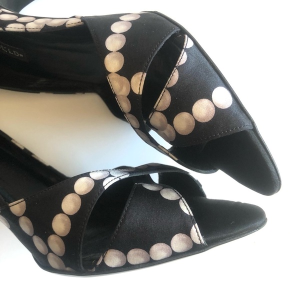 Vintage Hollywould Satin Peep Toe Pumps - Picture 9 of 16